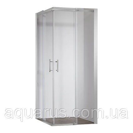 Душова кабіна без піддона Koer SR SC03-100x100x200-TR-01 прозоре скло Easy Clean 6 мм, хром (KR5357), фото 1