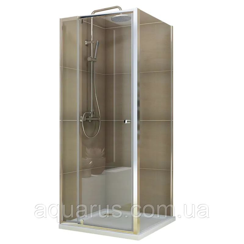 Душова кабіна без піддона Koer SR SC05-90x90x195-TR-01 прозоре скло Easy Clean 6 мм, хром (KR5363)