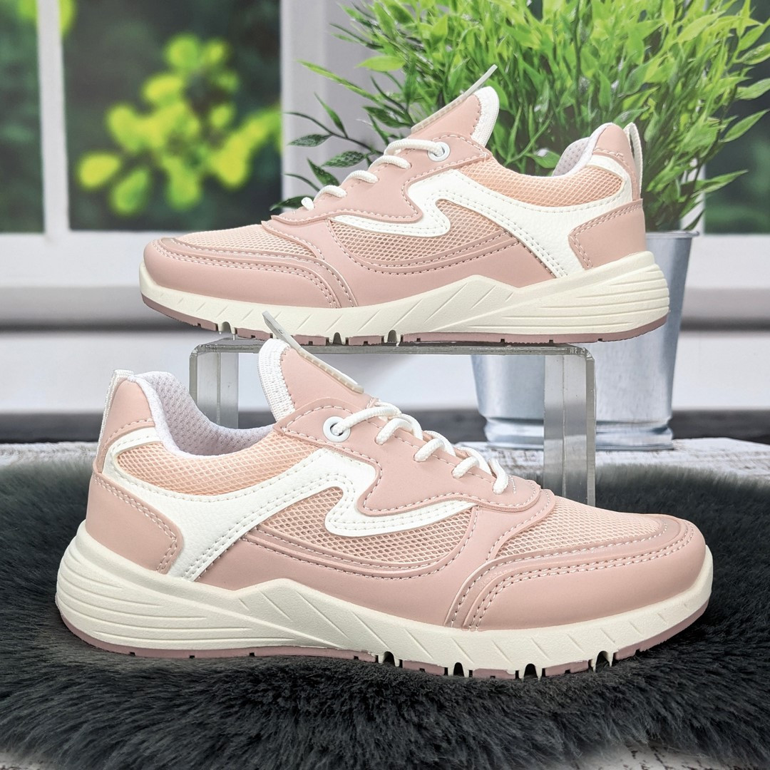 Кросівки жіночі Paolla рожеві еко-шкіра з сіткою 4864, фото 1