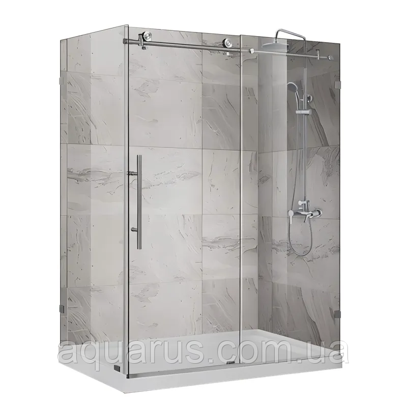Душова кабіна без піддона Koer SR SC07-120x90x200-TR-01 прозоре скло Easy Clean 8 мм, хром (KR5370)