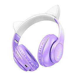 Бездротові навушники HOCO W42 Cat ears BT headphones Purple Grape ly