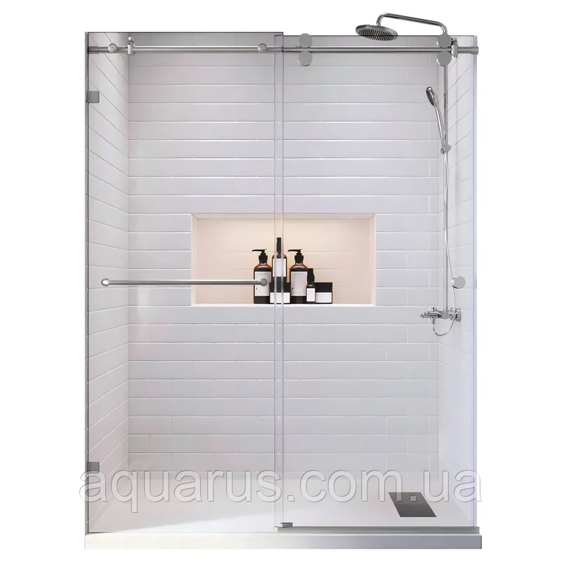 Двері в нішу Koer SR SD06-120x220-TR-01 прозоре скло Easy Clean 8 мм, хром (KR5367)