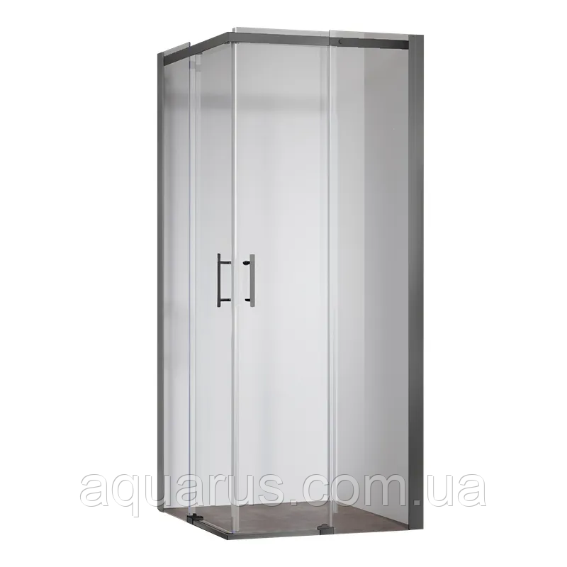 Душова кабіна без піддона Koer SR SC03-90x90x200-TR-07 прозоре скло Easy Clean 6 мм, графіт (KR5359)