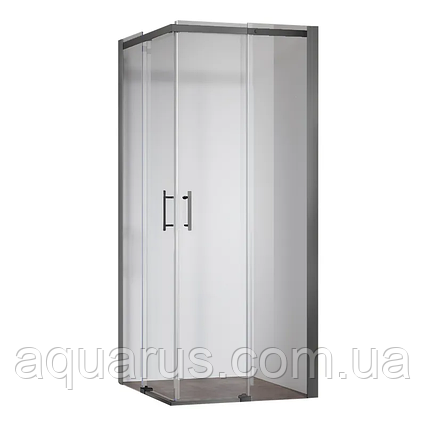 Душова кабіна без піддона Koer SR SC03-90x90x200-TR-07 прозоре скло Easy Clean 6 мм, графіт (KR5359), фото 1