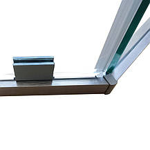 Душова кабіна без піддона Koer SR SC06-90x90x200-TR-07 прозоре скло Easy Clean 8 мм, графіт (KR5366), фото 6