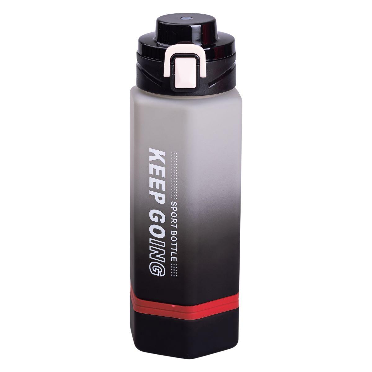 Пляшка для води 650 мл пляшечка з поїлкою для спорту та школи 23 см Keep Going Чорна HP-14-47B, фото 1