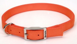 Нашийник для собак світловідбивний Remington, подвійний, жовтогарячий  ⁇  2,5 см.Х 56 см., фото 1