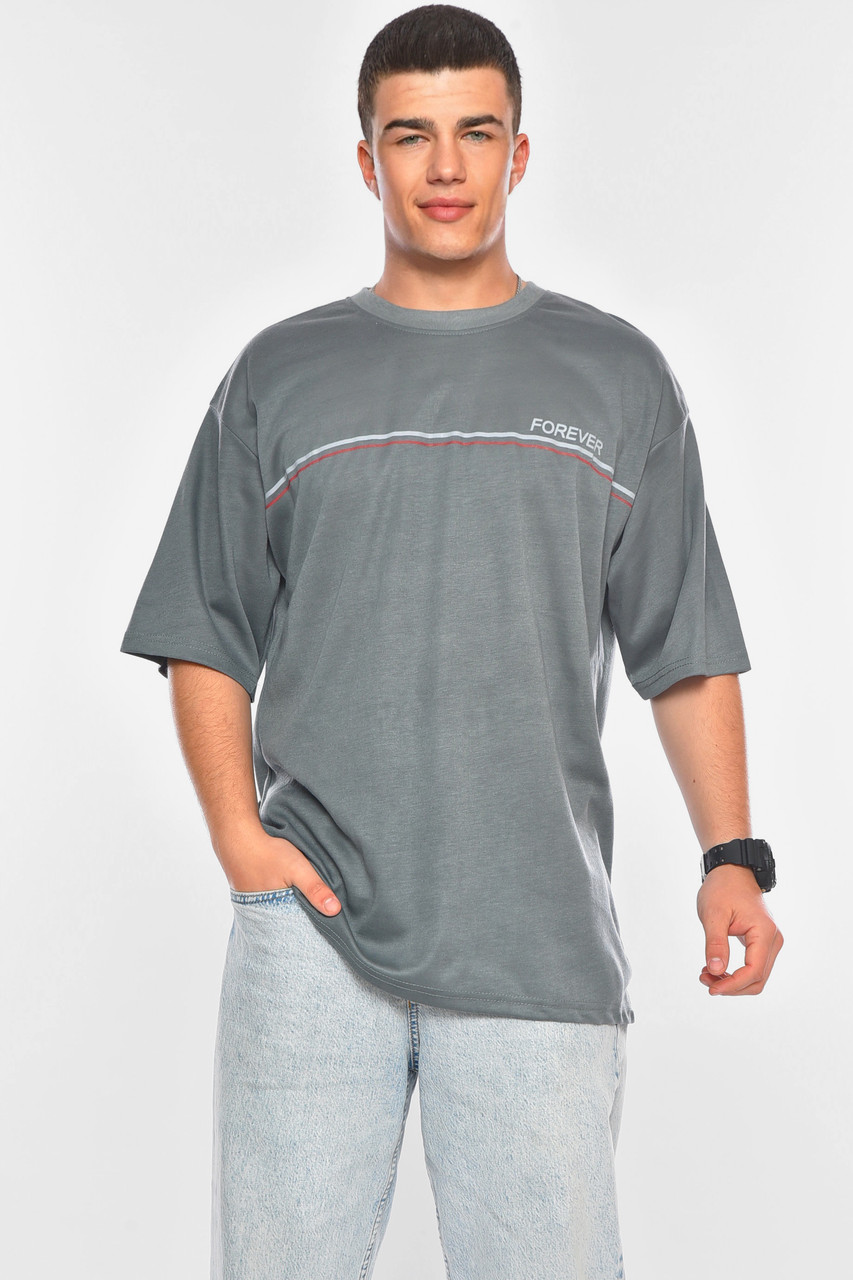 Футболка чоловіча батальна кольору хакі р.XL 200455M, фото 1