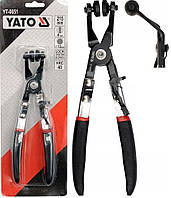 Знімач Для Самозатискних Хомутів 215 мм Вигнуті Губки на 45° YATO (YT-0651)