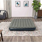 Двоспальний велюровий надувний матрац Bestway 6713N кемпінговий матрац 203x152x25 см Зелений, фото 3