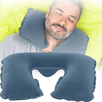 Дорожня надувна подушка-підголівник під шию 37 х 24 х 10 см Bestway 67006 Подушка для подорожей