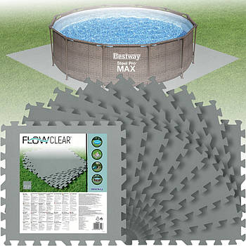 М'яка підстилка для басейнів Bestway 58639 Підстилка Пазл 9 шт. 50х50 см