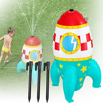 Дитяча надувна іграшка Космоліт Bestway 52572 Надувна іграшка розбризкувач Space Blast