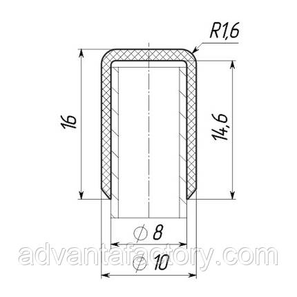 Заглушка 8 мм кругла зовнішня, фото 3
