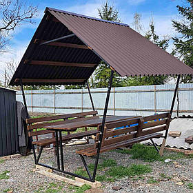 Металева альтанка 2 на 2 м, розбірна (на 8 осіб) "Дачна"