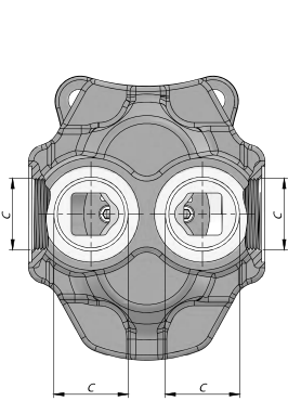 розміри насосів ISO ERCAH розміри гідронасосів ISO ERCAH