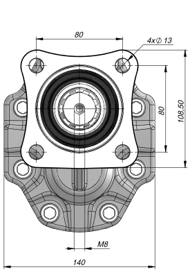 розміри насосів ISO ERCAH розміри гідронасосів ISO ERCAH