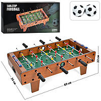 Дерев'яний футбол настільний 0332-F на штангах 69 см шкала ведення рахунку