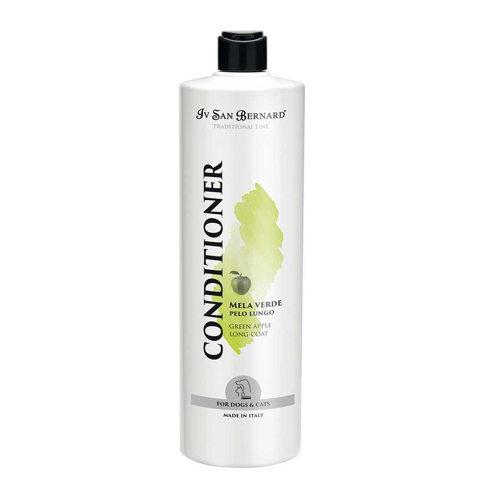 Кондиціонер Iv San Bernard Green Apple для довгошерстних котів та собак, проти колтунів, 1л