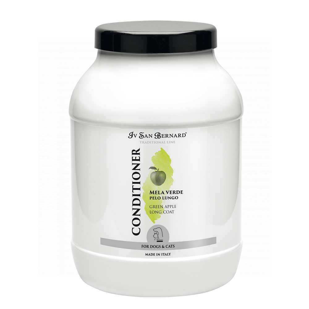 Кондиціонер Iv San Bernard Green Apple для довгошерстних котів та собак, проти колтунів, 3л