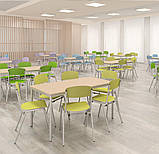 Стіл для їдальні стільниця вкрита пластиком HPL кольорова, фото 6