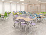 Стіл для їдальні стільниця вкрита пластиком HPL кольорова, фото 7