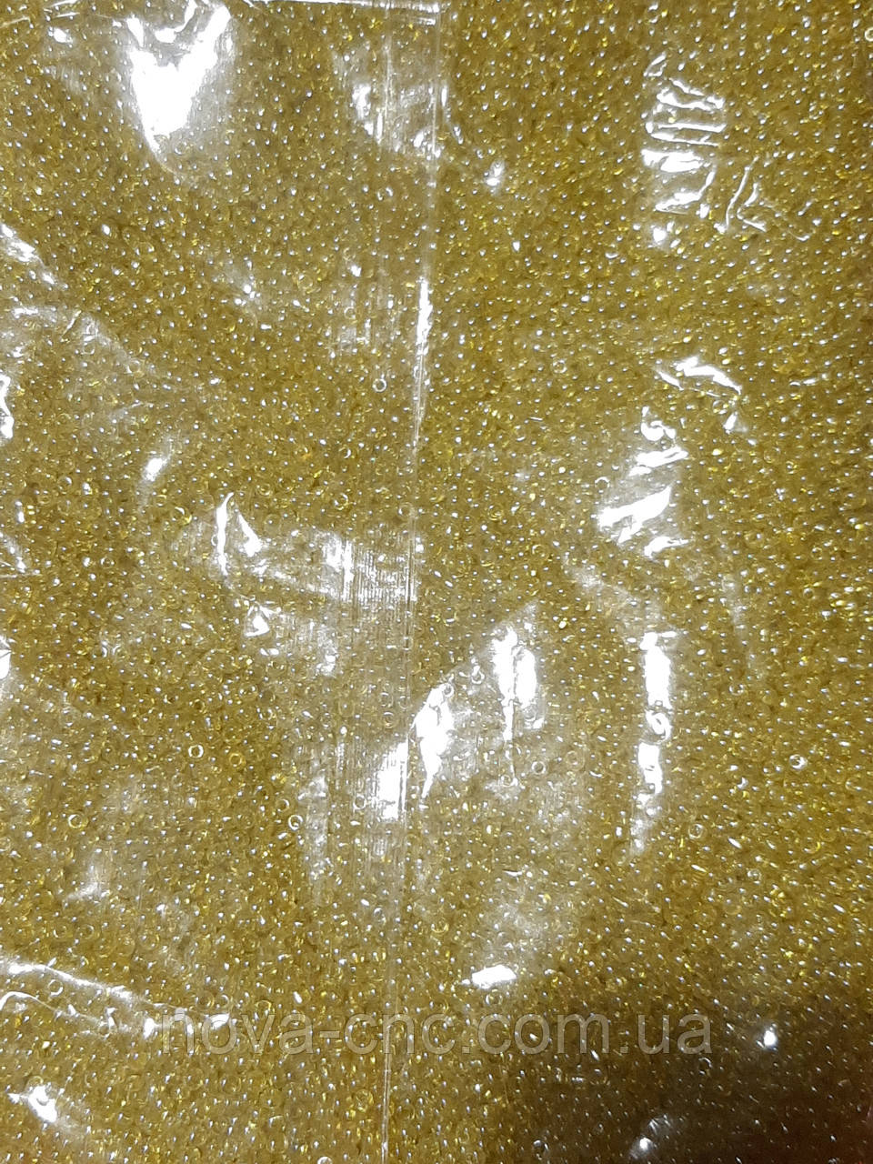 Бісер дрібний №12 жовтий бензин 450 грам