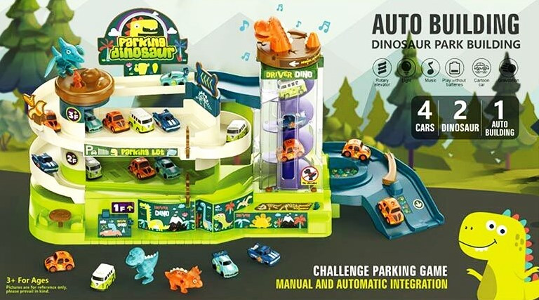 Велика Парківка Трек Гараж 2в1 з автоматичним ліфтом T 103-55 Y довжина 95 см, фото 1