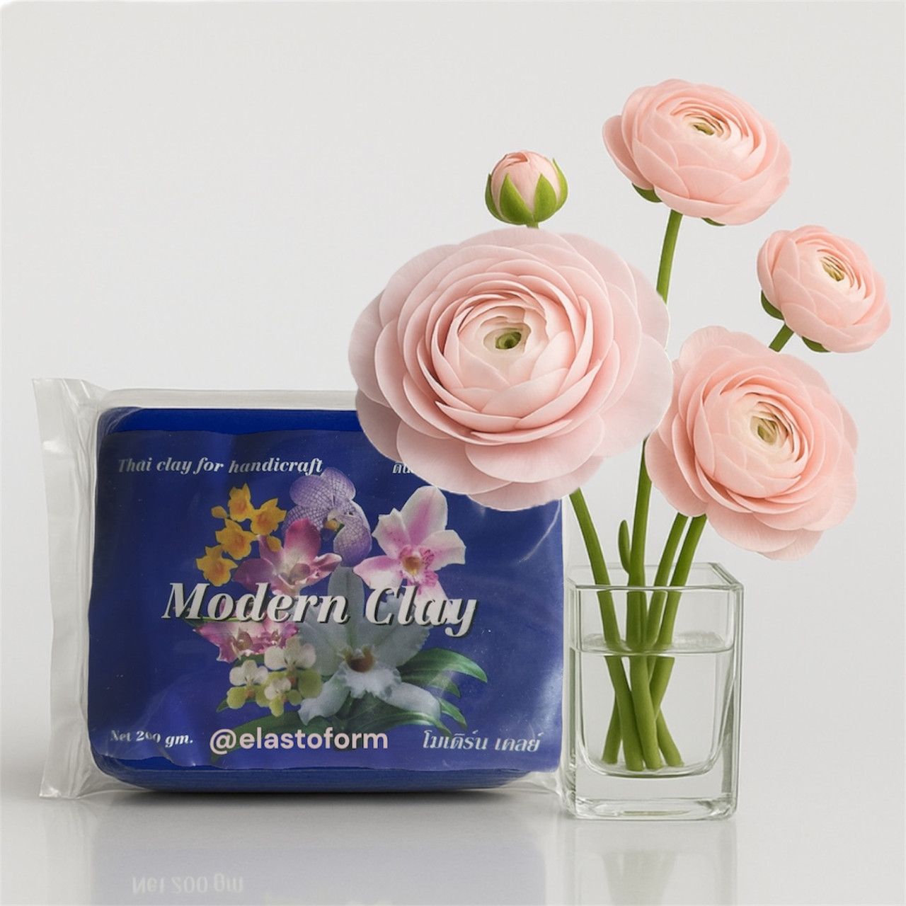 Modern глина для ліплення квітів, самозастигаюча, Таїланд, для керамічної флористики, Модерн. Уп. 200 г.