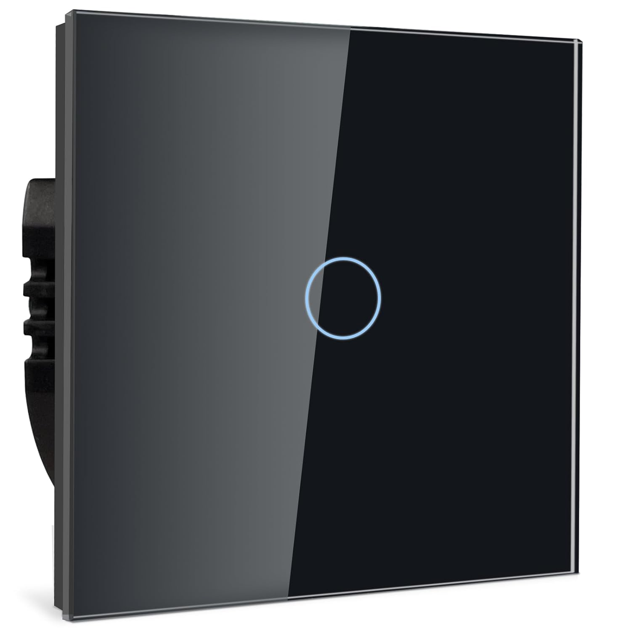 TAWOIA TW-102L-WT: Сенсорний скляний вимикач 1000 Вт (чорний), фото 1