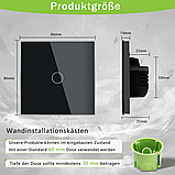 TAWOIA TW-102L-WT: Сенсорний скляний вимикач 1000 Вт (чорний), фото 2