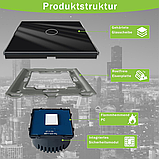 TAWOIA TW-102L-WT: Сенсорний скляний вимикач 1000 Вт (чорний), фото 4