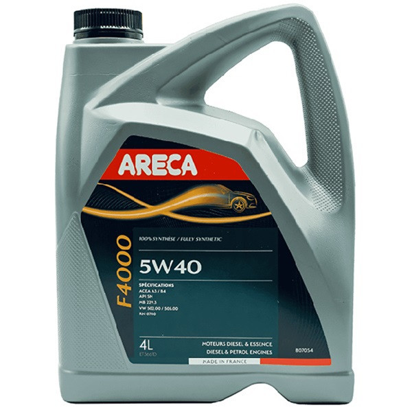 Моторна олива Areca F4000 5W-40 , 4 л (PF011229), фото 1