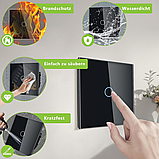 TAWOIA TW-102L-WT: Сенсорний скляний вимикач 1000 Вт (чорний), фото 5