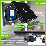 TAWOIA TW-102L-WT: Сенсорний скляний вимикач 1000 Вт (чорний), фото 8