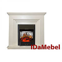 Камінокомплект IDaMebel Gloria Білий Majestic Black