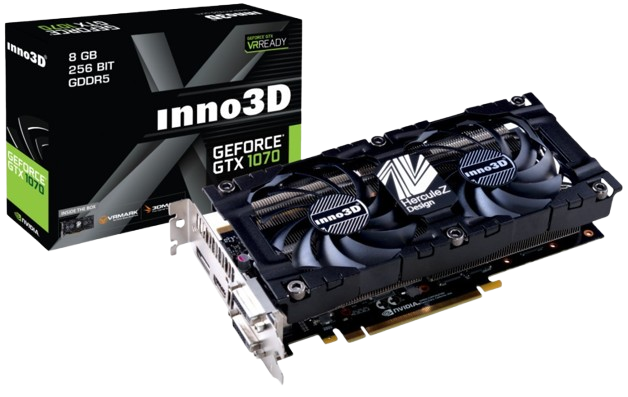 Відеокарта GeForce GTX 1070 Ti 8GB Inno3D Twin X2 (N107T-1SDN-P5DN) Б/В