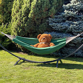 Легкий одномісний гамак WISH салатовий XL 200х100 см WCG (БЕЗ КАРКАСУ) з бавовни