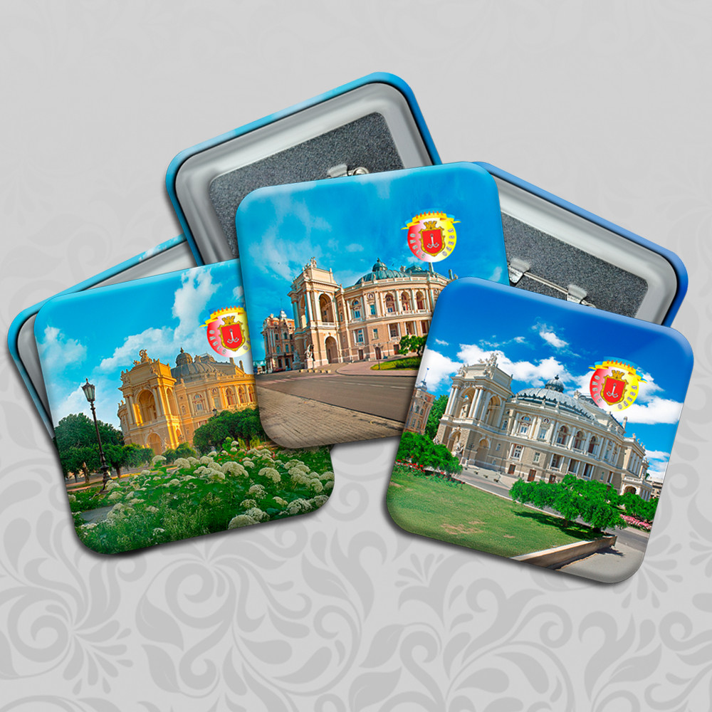 Значок квадратний 50х50 мм Одеса, фото 1