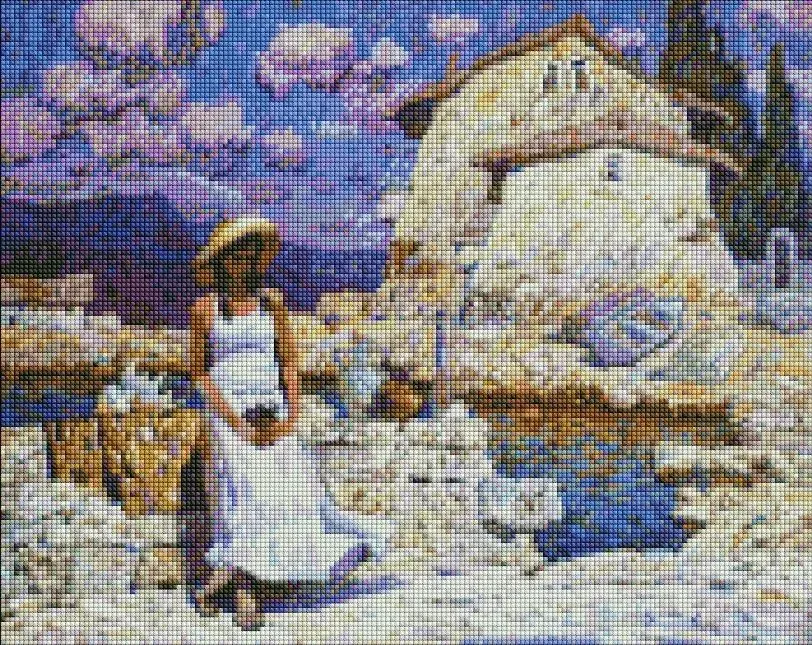 Алмазна мозаїка Ідейка (AMO7407) Продавчиня сувенірів ©tolstukhin artem, 40 х 50 см