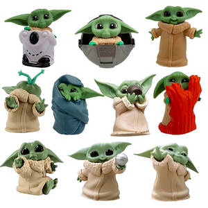 Набір фігурок 10в1 Малюк Йода (Мандалорець) із серіалу "Зоряні війни" - Star Wars, Mandalorian, 6 см