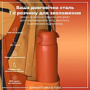 Пляшка для води металева ION8 1200 мл. Stainless Steel , Hearty Orange, фото 6