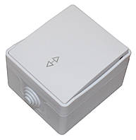 Вимикач 1кл прохідний накладний IP54 білий Techno Systems