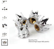 Захисні ковпачки на ніпелях, металеві Crown Корона Titanium, 4 шт.  Нержавейка. Набір 4 штуки