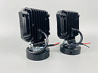 Фара LED квадратна 16 Led chip 12/24V. Широкий промінь. Світло 6500К, IP67.Реальні 27W, фото 3