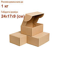 Коробка поштова 24х17х10 (см) 1 кг. бура