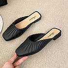 Літні, весняні жіночі мюлі з закритим носком | Стильні VEGAN туфлі без задника, фото 6