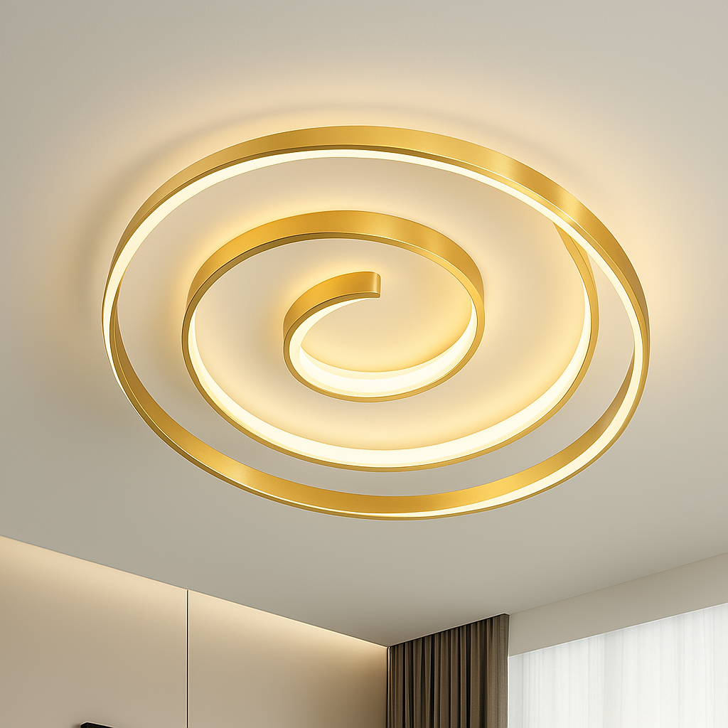 Золота світлодіодна Led-люстра з пультом на 75W, для приміщень до 15 м² Ardero AL6116ARD MONICA