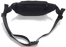 Сумка крос боді бананка на пояс чоловіча слінг чорна тканинна два відділи на блискавці Lanpad 37012, фото 3