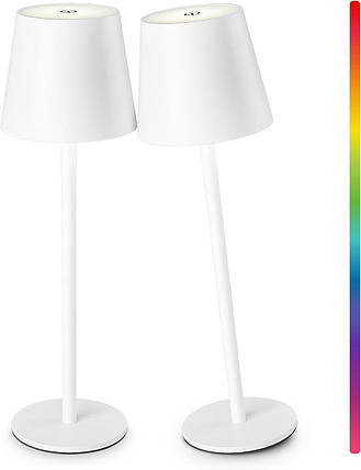 2-паковання бездротової настільної лампи RGB, 8 режимів RGB і сенсорне керування настільна лампа на акумул, фото 1